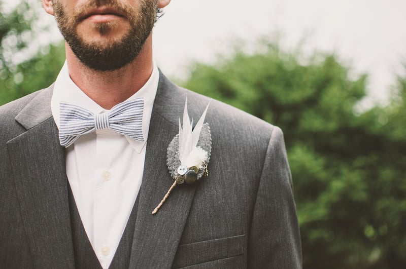 Groom in a forest wedding suit